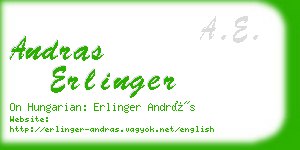 andras erlinger business card